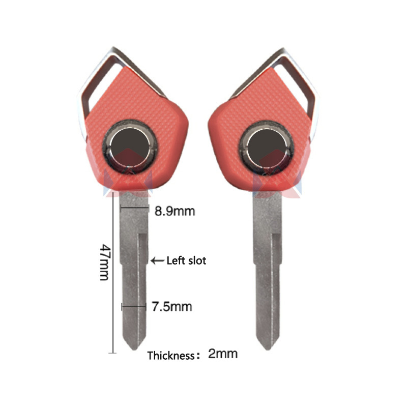 Motorcycle Uncut Blank Key For  Kawasaki Ninja H2 H2R ZX6R ZX10R zzr400 Z750 Z800 Z1000 Versys er6n er6f