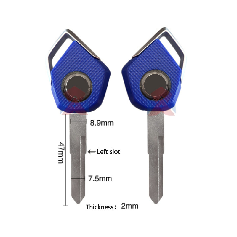 Motorcycle Uncut Blank Key For  Kawasaki Ninja H2 H2R ZX6R ZX10R zzr400 Z750 Z800 Z1000 Versys er6n er6f