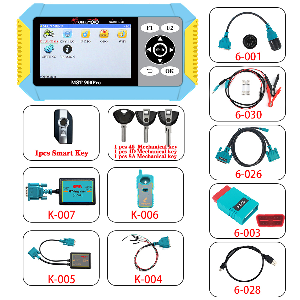 New equipment Arrivel OBDEMOTO 900Pro for BMW motorcycle diagnosis, key programming, maintenance light reset tool