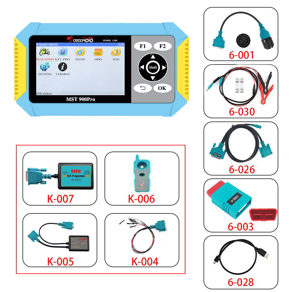 New equipment Arrivel OBDEMOTO 900Pro for BMW motorcycle diagnosis, key programming, maintenance light reset tool