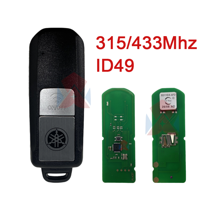 Motorcycle Key For YAMAHA T-MAX TMAX530 TMAX560 530 560 2017-2023 Key Fob ID49 Chip 315/433Mhz P/N BC3-86261-01/ 2DF-82511-09