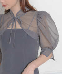 花柄ボレロマーメイドワンピースセットアップロングドレスワンピース美脚効果結婚式 パーティードレス