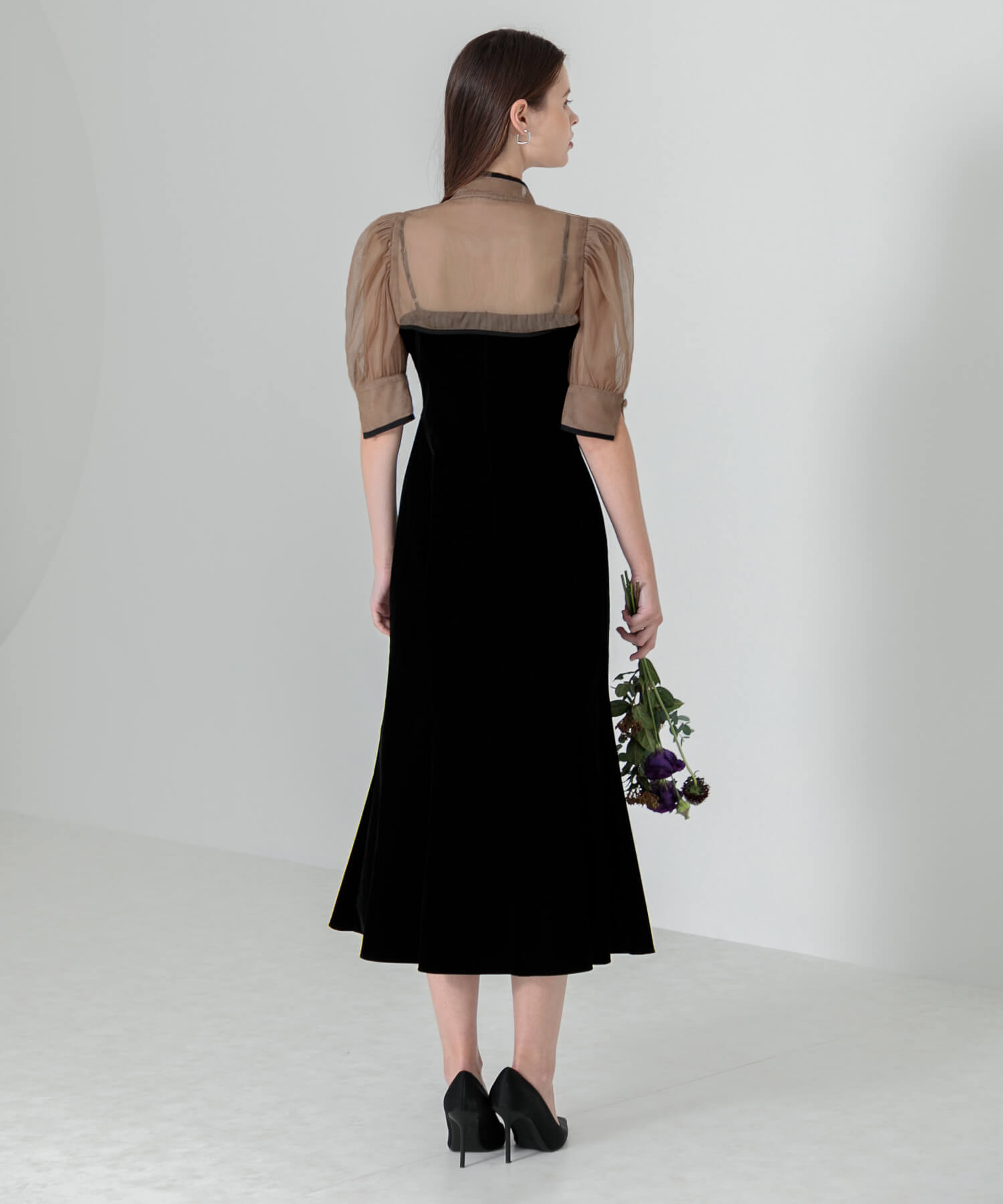 花柄ボレロマーメイドワンピースセットアップロングドレスワンピース