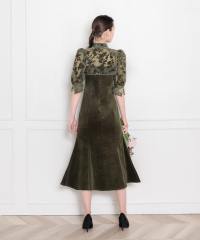 花柄ボレロマーメイドワンピースセットアップロングドレスワンピース美脚効果結婚式 パーティードレス