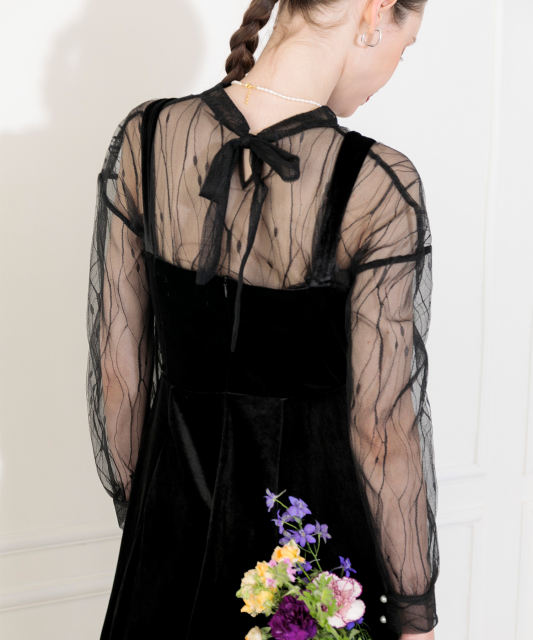 2WAY美脚フレアハイウエストキャミソールロングドレス結婚式セットアップ パーティードレス