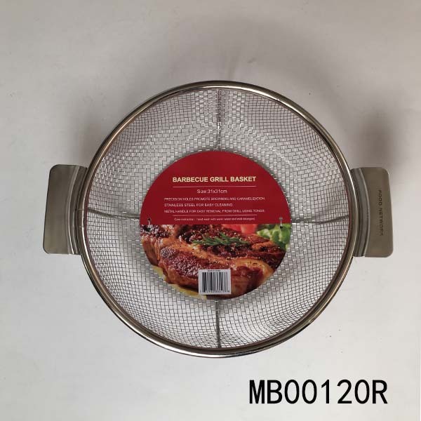 30X30CM ROUND SHAPE BARBECUE GRILL BASKET