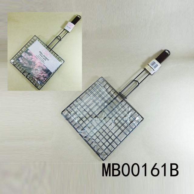 NON STICK BBQ NET with WOOD Handle SP