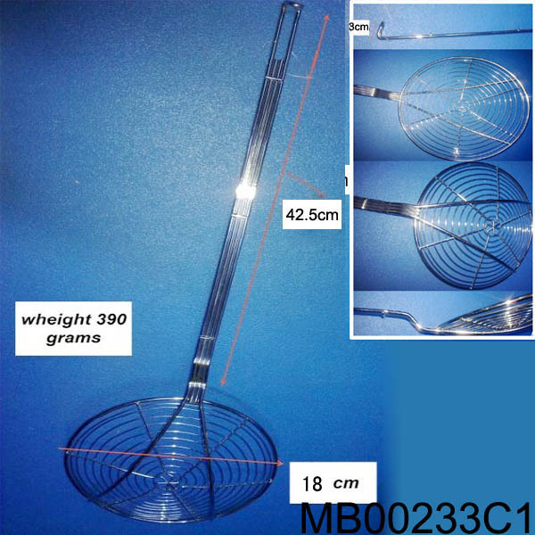 18CM CHROME STRAINER HANG TAG