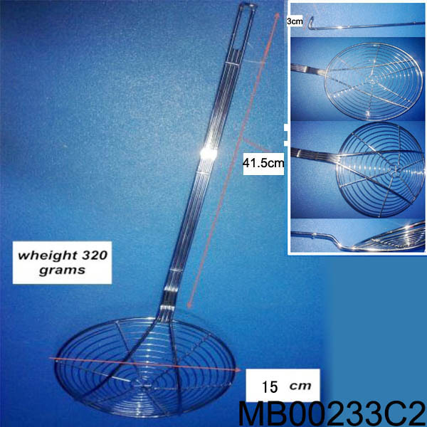 15CM CHROME STRAINER HANG TAG