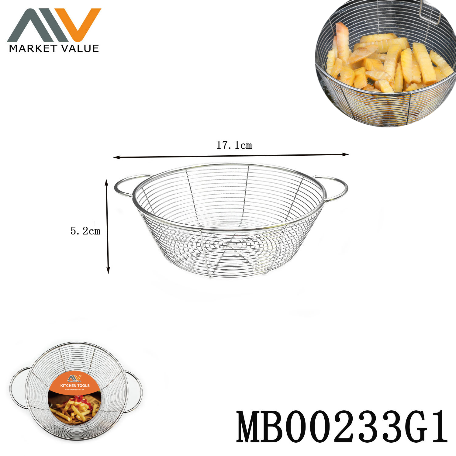 13.5CM Stainless Steel Fruit Bowl TC