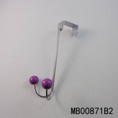 SS CHROME CABINET HOOK with 2PCS RESIN BEAD POLYBAG style 2