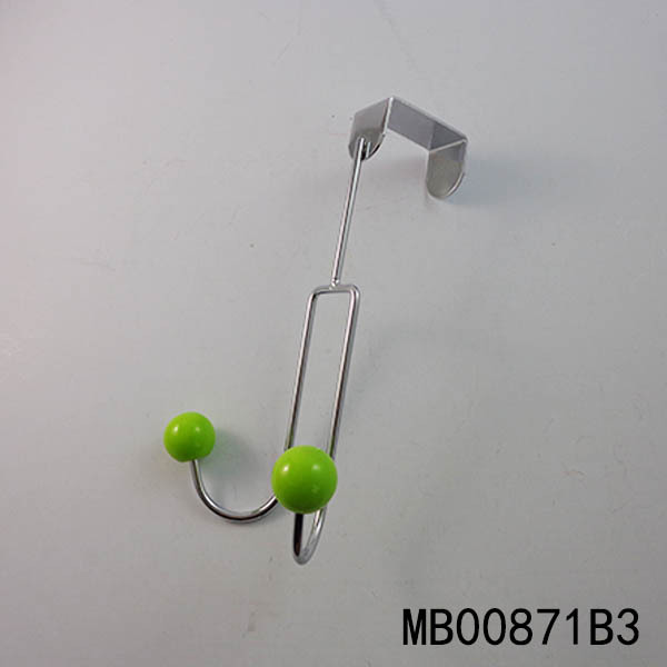 SS CHROME CABINET HOOK with 2PCS RESIN BEAD POLYBAG