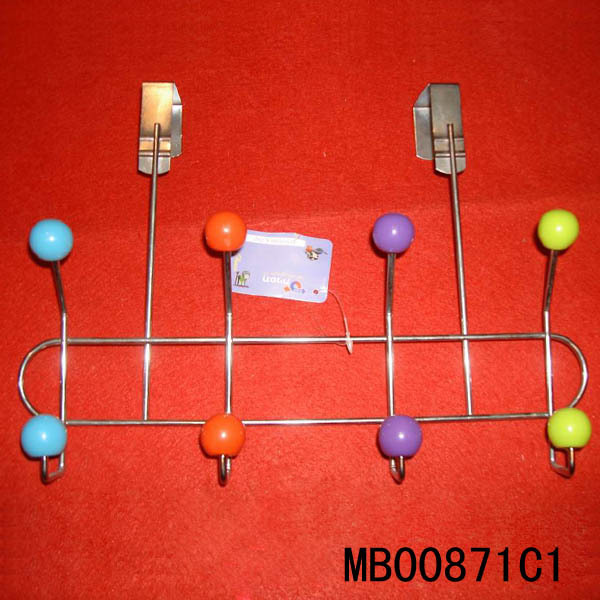 4PK HOOK HANGER with COLORFUL BEAD