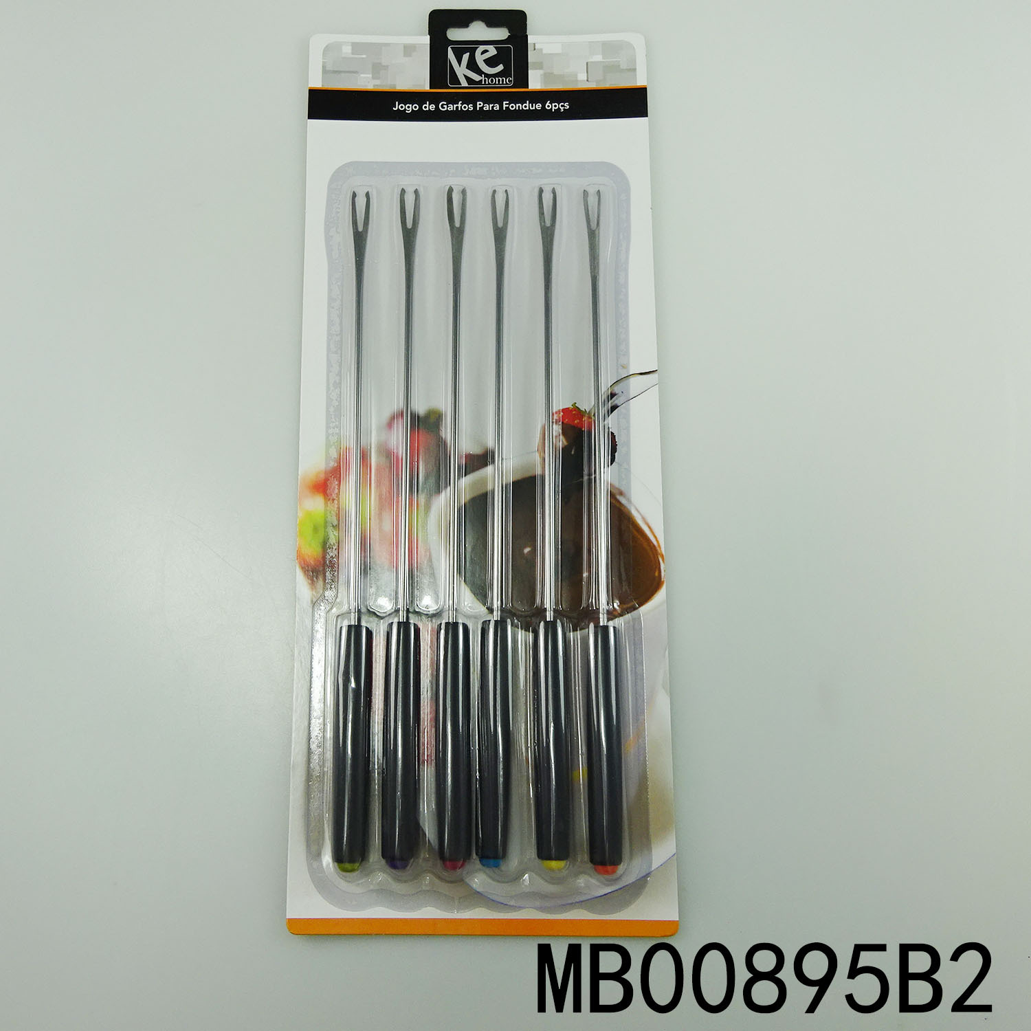 6PCS PLASTIC Handle BBQ FORK