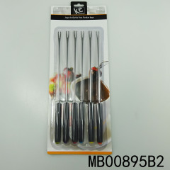 6PCS PLASTIC Handle BBQ FORK