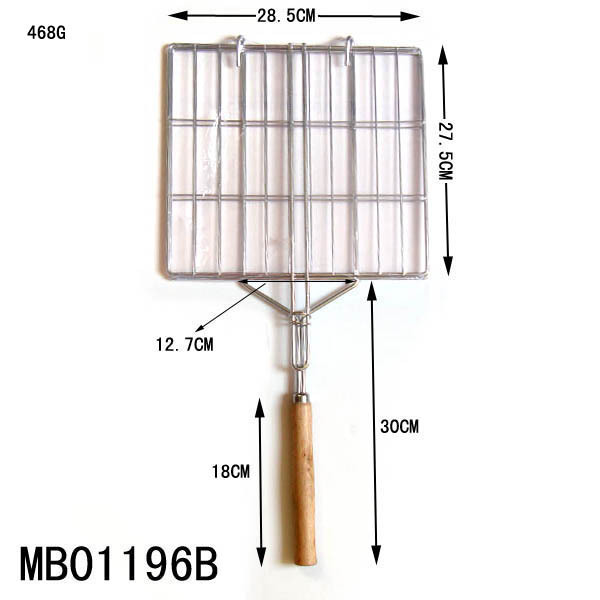28.5x27.8CM CHROME BBQ NET WEIGHT 484G
