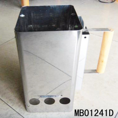 S.S. SQUARE CHARCOAL EASY FIRE with WOODEN Handle