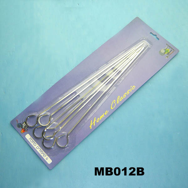 6PCS CHROME BBQ SKEWERS style 2