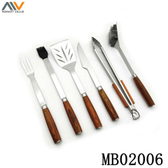 6PCS SS+TPR SOFT GRIP SS BBQ TOOLS in BOX