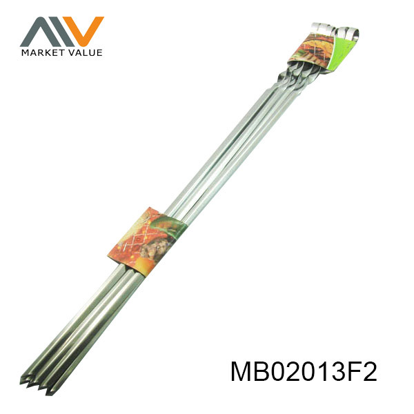 6PCS 65cm SS BBQ SKEWER TC