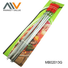 6PCS 50cm SS BBQ SKEWER