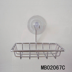 METAL CHROME SOAP RACK with SUCTION CUP