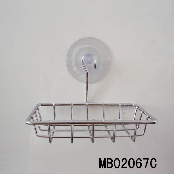 METAL CHROME SOAP RACK with SUCTION CUP