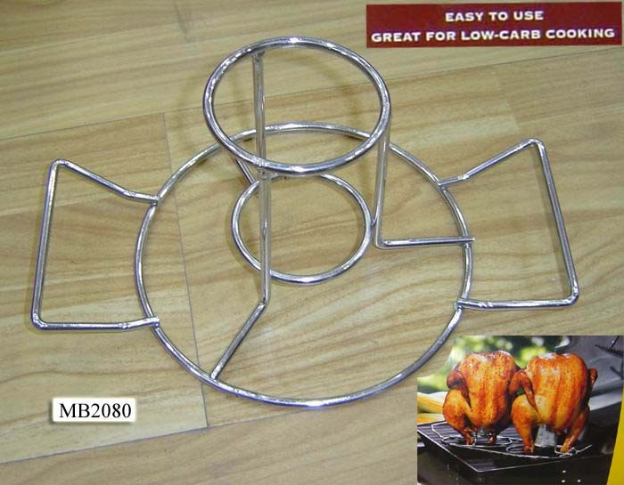 CHROME BBQ CHICKEN RACK style 2