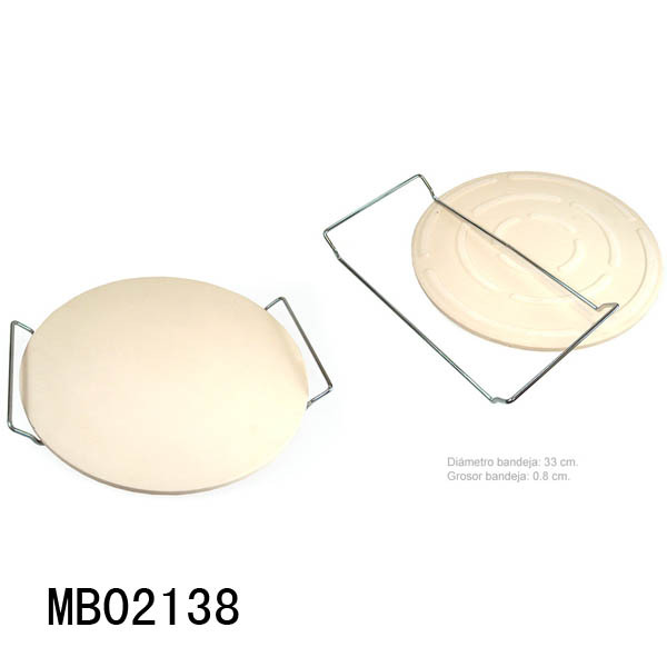 PIZZA BAKING STONE with CHROME Stand