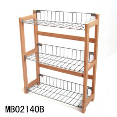 3 LAYER BAMBOO with WIRE STORE SHELF