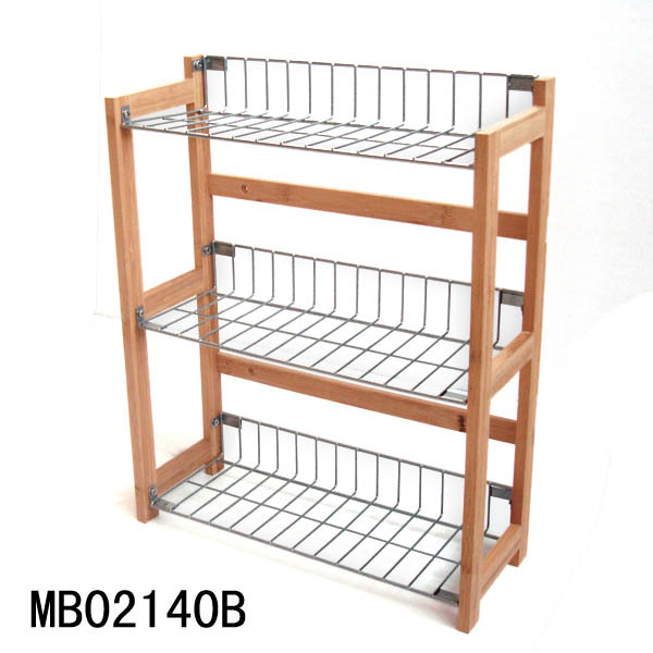 3 LAYER BAMBOO with WIRE STORE SHELF