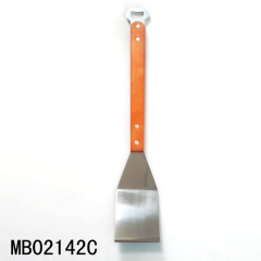 WOODEN Handle BBQ SHOVEL with CAN OPENER HANG TAG