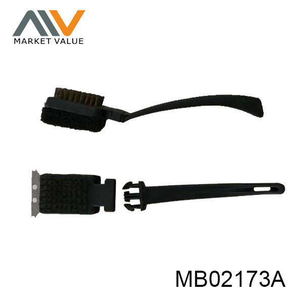 DETACHABLE SS BBQ BRUSH with PLASTIC Handle HANG TAG
