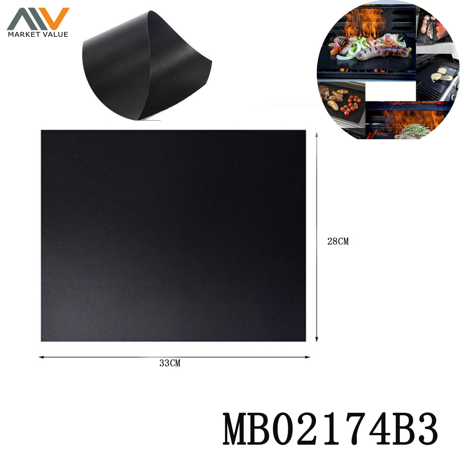 SETS OF 2 PCS NON STICK BBQ Grill Mat CB