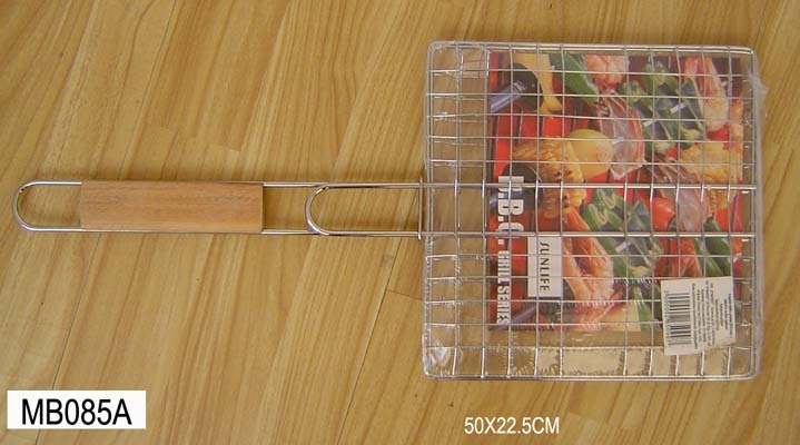 WOOD Handle BBQ GRILL style 3
