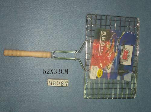 WOOD Handle BBQ GRILL style 4