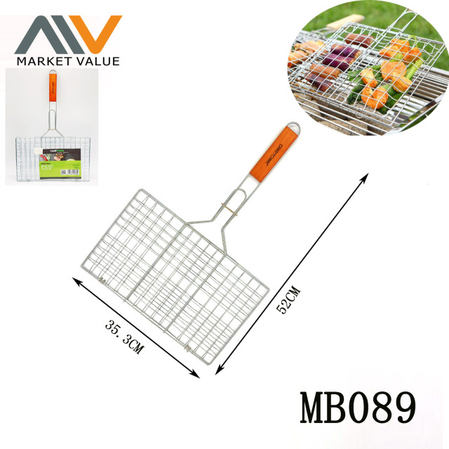 BBQ NET FLAT WOODEN Hand