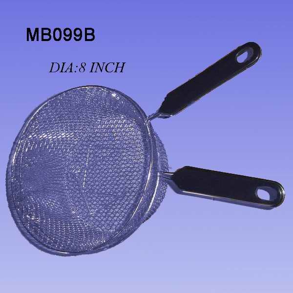 CHROME STRAINER DIA 20CM with PLASTIX Handle