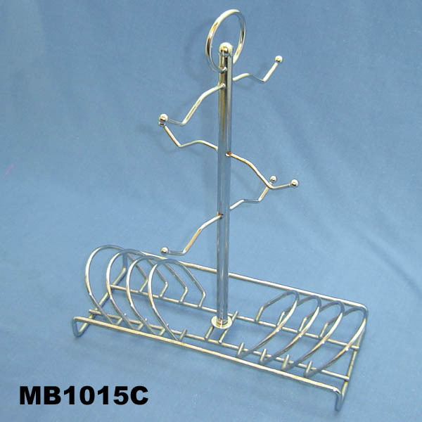 DISH CUP RACK CHROME PLATE