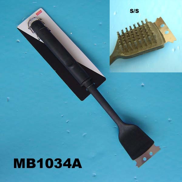 BBQ BRUSH SOFT GRIP STEEL TAIL