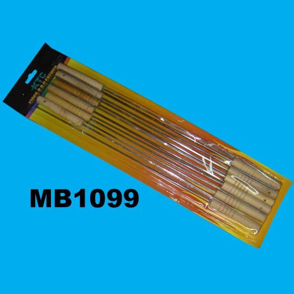 12PCS BBQ SKEWER and WOODEN Handle