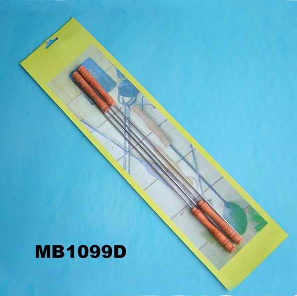 4 PCS BBQ SKEWER WOOD Handle