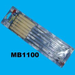 6 PCS BBQ SKEWER WOOD Handle style 2