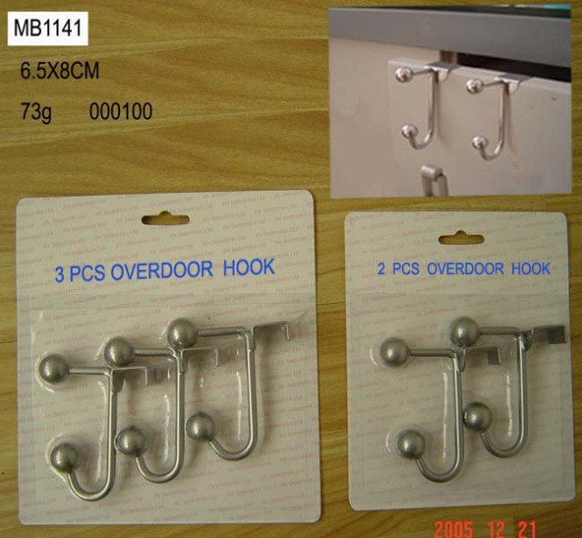 3PCS SILVERING DOOR HOOKS