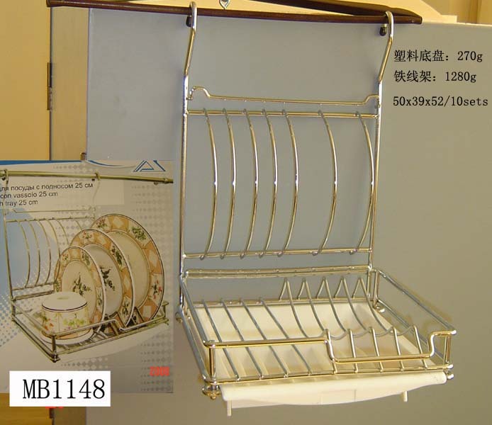 CHROME BOWL RACK with PLASTIC BOTTOM SALVER