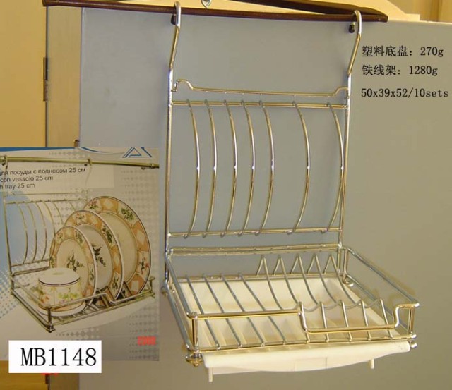 CHROME BOWL RACK with PLASTIC BOTTOM SALVER