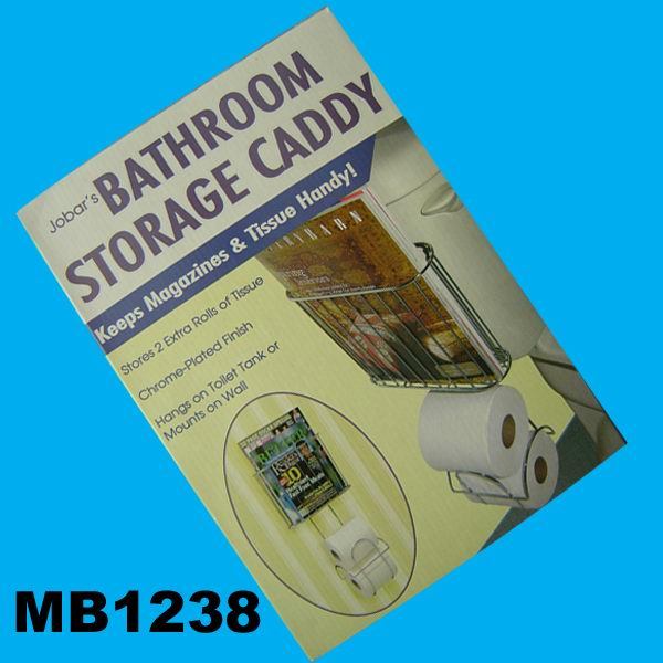 BATHROOM STORAGE CADDY CHROME PLATE IN BATH ROOM