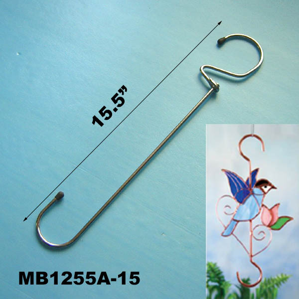 15.5in ROUND MOVE PLANT HANGER SS HOOK