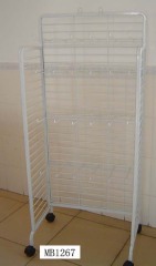 WHITE RACK WHEELS2RACKS PER BOX 36PEGS 6HOOKS and WHEELS