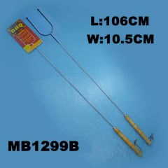 SAFE BBQ FORKS COVER CARD WOODEN Handle